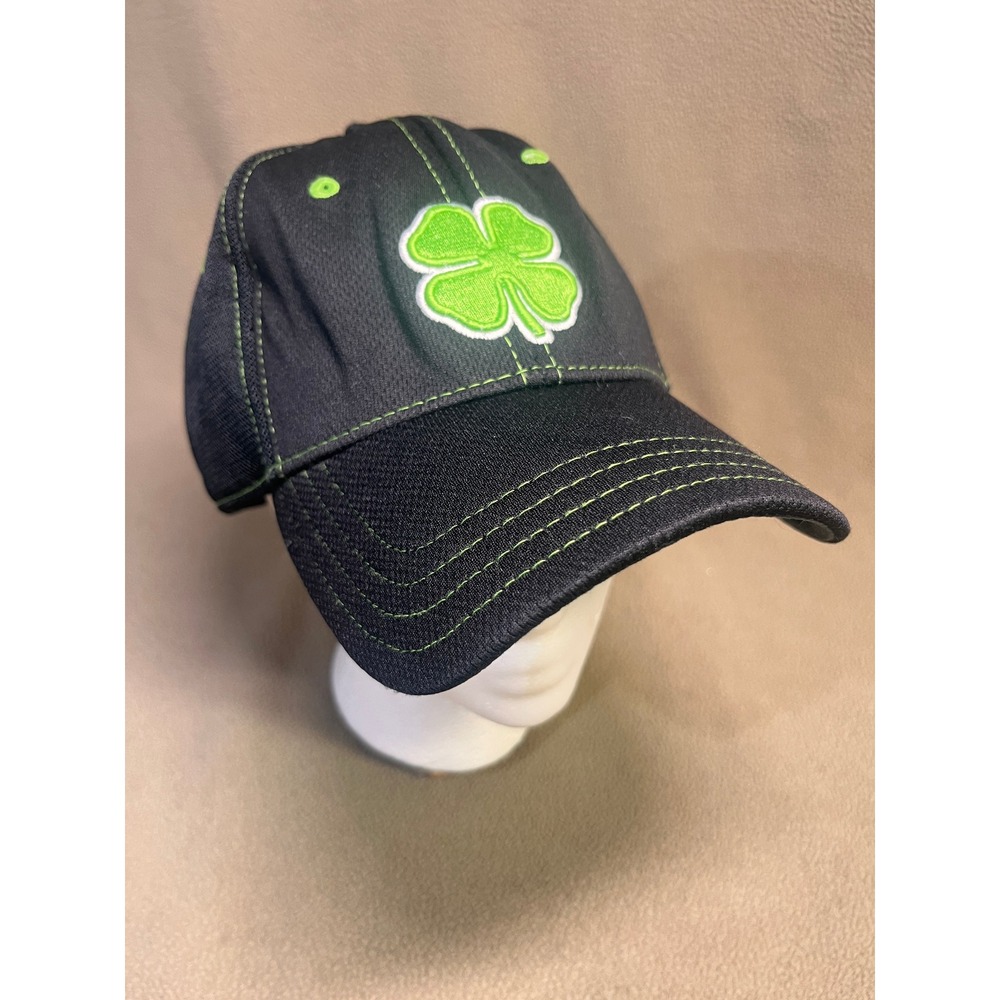 Black Clover Live Lucky Hat Black Neon Green Mesh Fitted Golf Cap L/XL